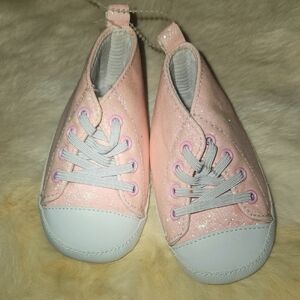 Carter's Pink and White Baby Walker Shoes Soft Sneaker Style
